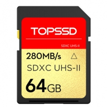 天硕（TOPSSD） 280MB/s UHS-II双芯高速SD存储卡 64GB